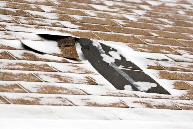 winter roof damage, winter roof problems, roof damage repair